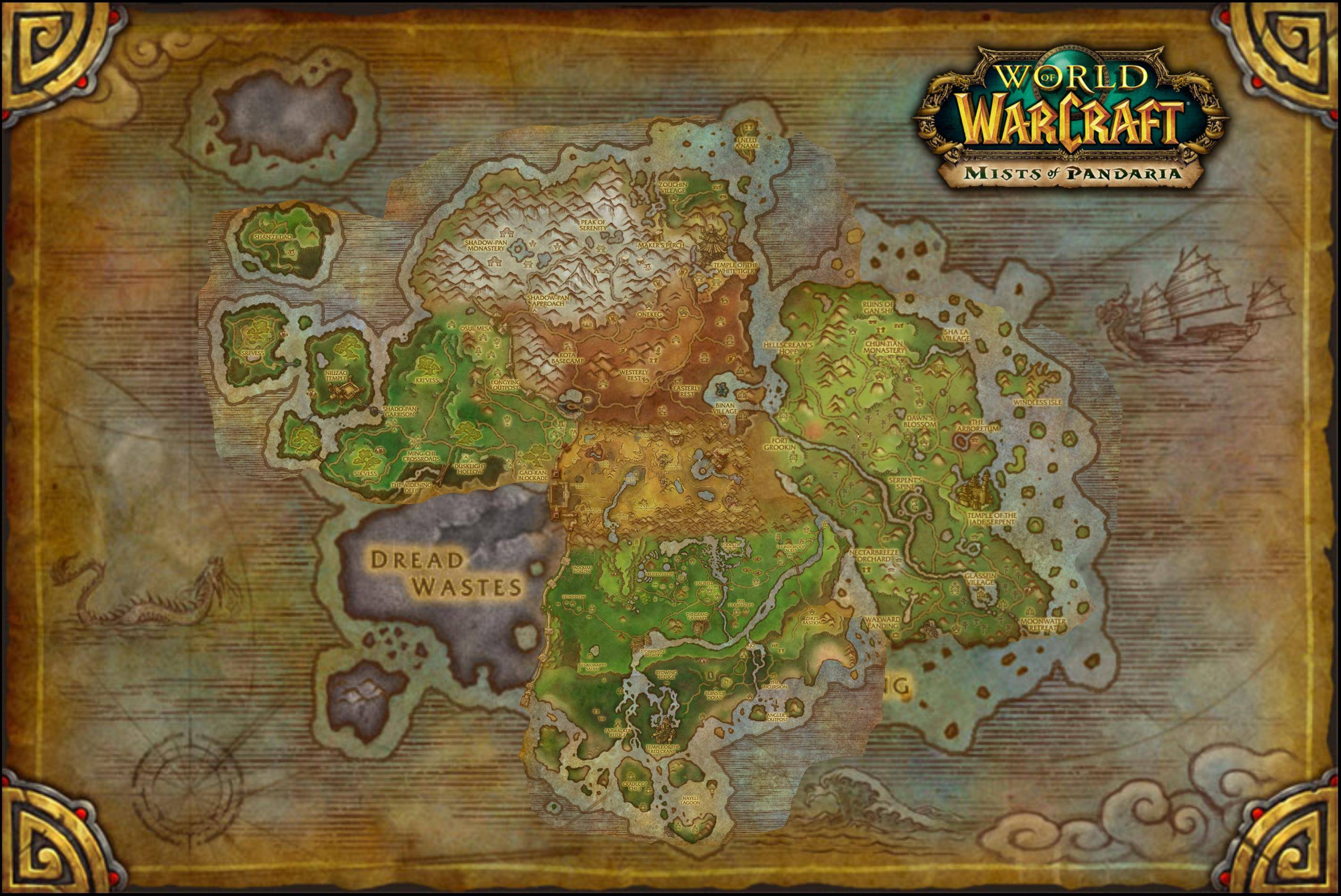 World Of Warcraft Map Mists Of Pandaria