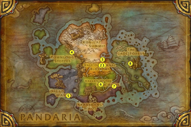 World Of Warcraft Mists Of Pandaria Map