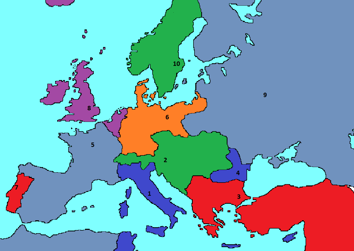 World War 1 Map Allies