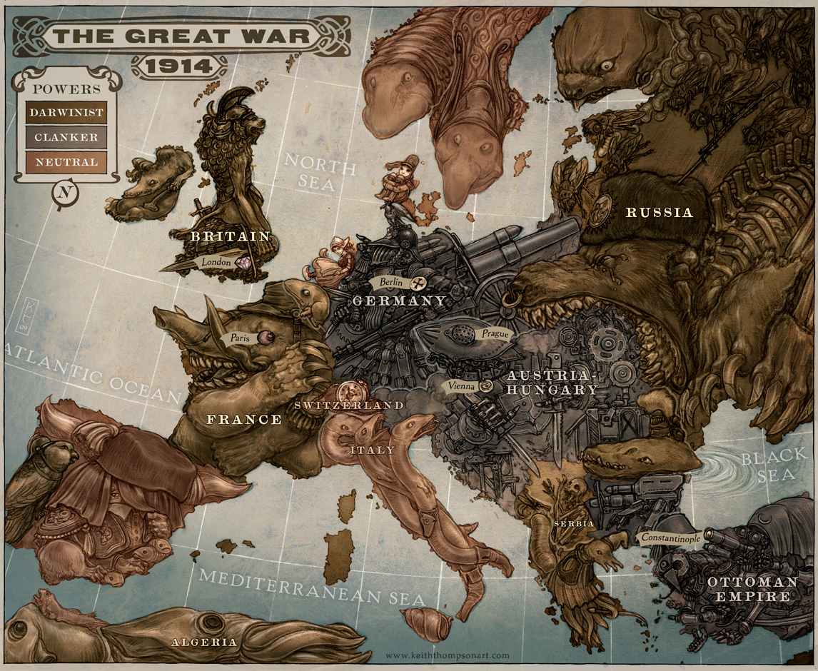 World War 1 Map Central And Allied Powers