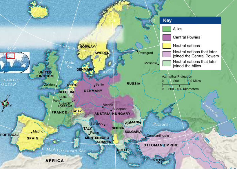 World War 1 Maps Before And After