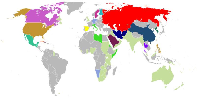 World War 2 Map Allies Axis