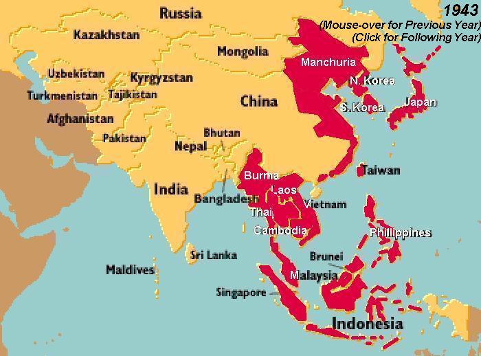 World War 2 Map Asia