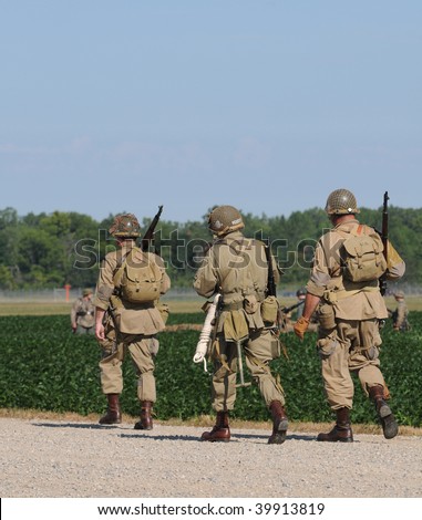 World War 2 Soldiers Marching