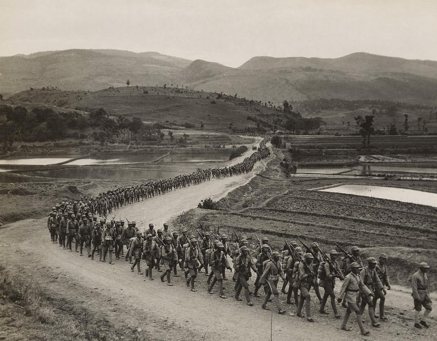 World War 2 Soldiers Marching