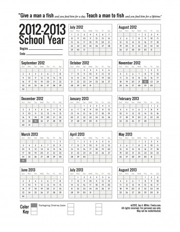 Year Calendar 2012 And 2013